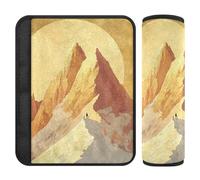 Sunshine Golden Mountain Art 2 Pack car seat Strap Pads, Protects Your Neck and Shoulders, car seat Belt Shoulder pad for Most Cars