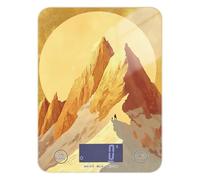 Sunshine Golden Mountain Art Portable Food Scale Kitchen 11lb/0.18oz, 5kg/5g Small Weighing Scale in Grams with 4 Unit for Espresso Weight Loss Roasting (Batteries not Included)
