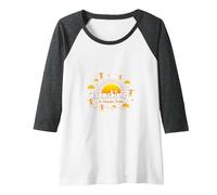Sunshine in Human Form Cheerful Kids Playful Joy Raglan Baseball Tee, Women, Dark Heather/White, XXL