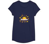 Sunshine in Human Form Cheerful Kids Playful Joy T-Shirt, Girls, Navy, XS
