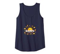 Sunshine in Human Form Cheerful Kids Playful Joy Tank Top, Women, Navy, S