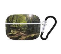 Sunshine in The Woods Airpod Pro Case AirPods 2 Case for Women Hard Shell Protective Cover with Carabiner Keychain Compatible with AirPods Case 2nd 1st Generation, Front LED Visible White