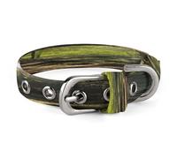 Sunshine in The Woods Dog Collar Adjustable Pet Collar Stainless Steel D-Ring Collar Oxford Cloth Cat Collar Strap with Metal Buckle for Small Medium Dog