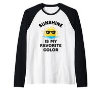 Sunshine is My Favorite Color Kawaii Style Summer Holidays Raglan Baseball Tee
