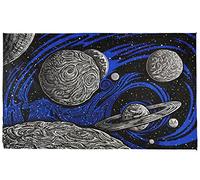 Sunshine Joy 3D Glow In The Dark Galactic Outer Space Planetary Psych Art Tapestry Wall Hanging Huge 60x90 Inches