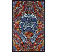 Sunshine Joy 3D Mindful Skull Tapestry Beach Sheet Hanging Wall Art Magical Decor - 60x90 Inches - Amazing 3-D Effects