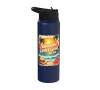 Sunshine Looks Good On Me Beach Retro Stainless Steel Insulated Water Bottle