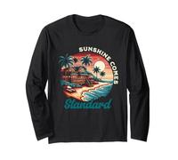 Sunshine Lover, Tropical Sunset Vacation Beach Graphic Long Sleeve T-Shirt