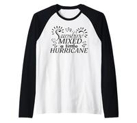 Sunshine Mixed A Little Hurricane Raglan Baseball Tee
