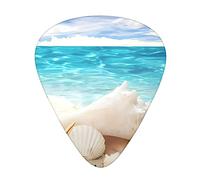 Sunshine Ocean Beach Prints Guitar Plectrums 12 Pieces Set - Comfortable In The Hand With Smooth Edges Three Thicknesses To Match