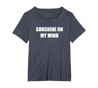 Sunshine On My Mind T-Shirt, Women's Plus, Heather Blue, 5X