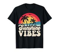 Sunshine Retro Vintage Ocean Seawater Beach Waves Vacation T-Shirt
