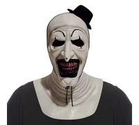 Sunshine smile Halloween Horror Clown Mask, Horror Terrifier Mask, Latex Art The Clown, Scary the Killer Clown, Terrifier Costume Accessory for Adults, Costume, Cosplay Party Props