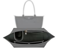 Sunshine Smile Organiser for Longchamp Bag, Pliage M, Multi-Pocket Felt Handbag Organiser, Grey
