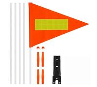 Sunshine Smile Reflective Bicycle Flag, 150 cm Bicycle Pennant, Adjustable Scooter Bicycle Pennant, Street Buddy Flag, Safety Flag