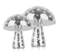 Sunshine Smile Silver Mushroom Disco Ball, Disco Mirror Glitter Ball for Home Decorations, Stage Props, Party Items and Accessories, School Parties, Game Accessories
