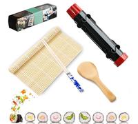 Sunshine smile Sushi Maker Roller, Sushi Set to Make Yourself, 6-Piece Bazooka Set, Roller Multifunctional for Beginners, Sushi Maker and Bamboo Mat, DIY Roller Tool for Beginners at Home