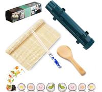 Sunshine smile Sushi Maker Roller, Sushi Set to Make Yourself, 6-Piece Bazooka Set, Roller Multifunctional for Beginners, Sushi Maker and Bamboo Mat, DIY Roller Tool for Beginners at Home