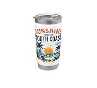 Sunshine South Coast Beach Vacation Scene Stainless Steel Insulated Tumbler