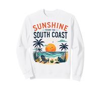 Sunshine South Coast Beach Vacation Scene Sweatshirt