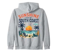 Sunshine South Coast Beach Vacation Scene Zip Hoodie