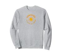 Sunshine State of Mind: Retro Sun Positive Vibes Sweatshirt, Adult Unisex, Heather Grey, XL