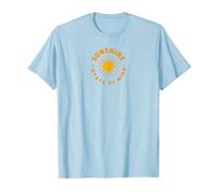 Sunshine State of Mind: Retro Sun Positive Vibes T-Shirt, Men, Baby Blue, S