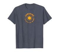 Sunshine State of Mind: Retro Sun Positive Vibes T-Shirt, Men, Heather Blue, XXL