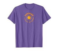 Sunshine State of Mind: Retro Sun Positive Vibes T-Shirt, Men, Purple Heather, M