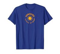 Sunshine State of Mind: Retro Sun Positive Vibes T-Shirt, Men, Royal Blue, L