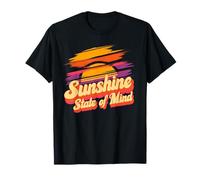 Sunshine State of Mind Retro Sunset Beach Vibes T-Shirt
