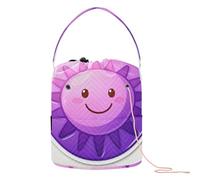 Sunshine Sticker: Blush - Purple Crochet Tote Bag Crochet Yarn Storage Portable Needle Storage for Crochet Hook Crochet Accessory