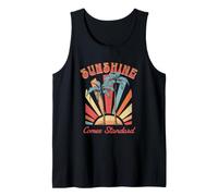 Sunshine Tropical Beach Island Ocean Sunset Casual Graphic Tank Top