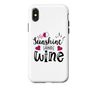 Sunshine & Wine Book Club Merch,Read Between the Wines Women Case for iPhone X/XS