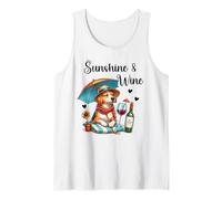 Sunshine & Wine Dog Mom Wine Lover Drinking Summer Beach Tank Top