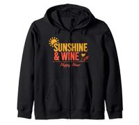 Sunshine Wine Happy Hour Vibe Lovers Chillout Zip Hoodie