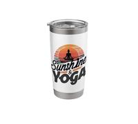Sunshine & Yoga Stuff for Practicioner | Summer Womens Yoga Stainless Steel Insulated Tumbler