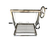 SunshineBBQs Adjustable Argentinian Style Brick BBQ DIY Cooking Grill in Stainless Steel (Without Rotisserie)