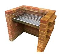 SunshineBBQs DIY Brick BBQ Kit 67cm x 40cm - Heavy Duty 6mm Stainless Steel Cooking Grill