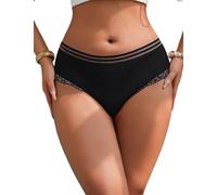 sunshinelady Womens Underwear Plus Size Lace French Knickers Hipster Briefs | Cotton Crotch Elastic Waist Cheeky Fit Soft Comfort S-2XL