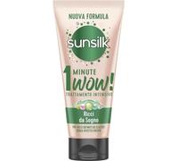Sunsilk, Intensive Treatment 1 Minute Wow, Curly Hair Mask, Dream Curly Line, Restructuring Hair Mask with Macadamia Oil, Elastin and Biotin, 6 Pieces of 180 ml
