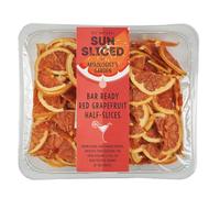 SunSliced - Ruby Grapefruit Half Slices 320g - 100% Fruit Dried Grapefruit Garnish for Cocktails & Drinks - Sun Dried, Ready to Use, Long Life, Bar & Catering Use