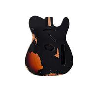 Sunsmile Relic Electric Guitar Body TL Style Nitro Top Alder Wood DIY Guitar Body S-S Route Relic Black.