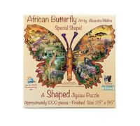 SUNSOUT INC - African Butterfly - 1000 pc Special Shape Jigsaw Puzzle by Artist: Alixandra Mullins - Finished Size 24" x 35" - MPN# 97013