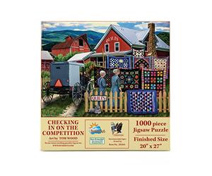 SUNSOUT INC - Checking in on The Competition - 1000 pc Jigsaw Puzzle by Artist: Tom Wood - Finished Size 20" x 27" - MPN# 28564