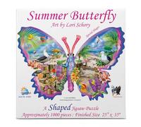SUNSOUT INC - Summer Butterfly - 1000 pc Shaped Jigsaw Puzzle by Artist: Lori Schory - MPN# 95092