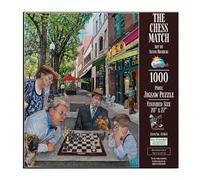 SUNSOUT INC - The Chess Match - 1000 pc Jigsaw Puzzle by Artist: Susan Brabeau - Finished Size 15" x 29" - MPN# 44464