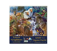 SunsOut Jigsaw Puzzle 1000 pieces - Jerry Gadamus - Forest Neighbors