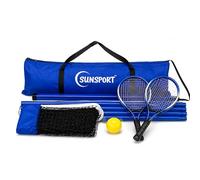 Sunsport Short Tennis Set - Racket, Ball & Net Outdoor Games for Families, Adults & Kids Easy Set up, Fun for All Ages, Durable Use for Summer, Beach, Garden & Parties