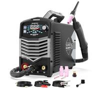 Sunstac TIG Welder with Pulse 200A 110V/220V Dual Voltage Stick/DC TIG/Pulse TIG 3 in 1 TIG Welding Machine with Large Digital Display
